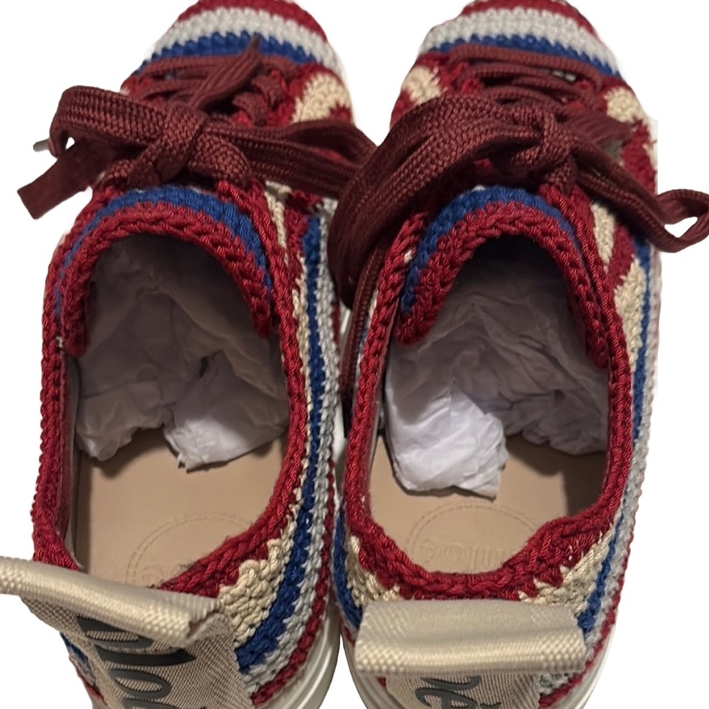 EUC Chloe Lauren Crochet Sneaker - Picture 6 of 7